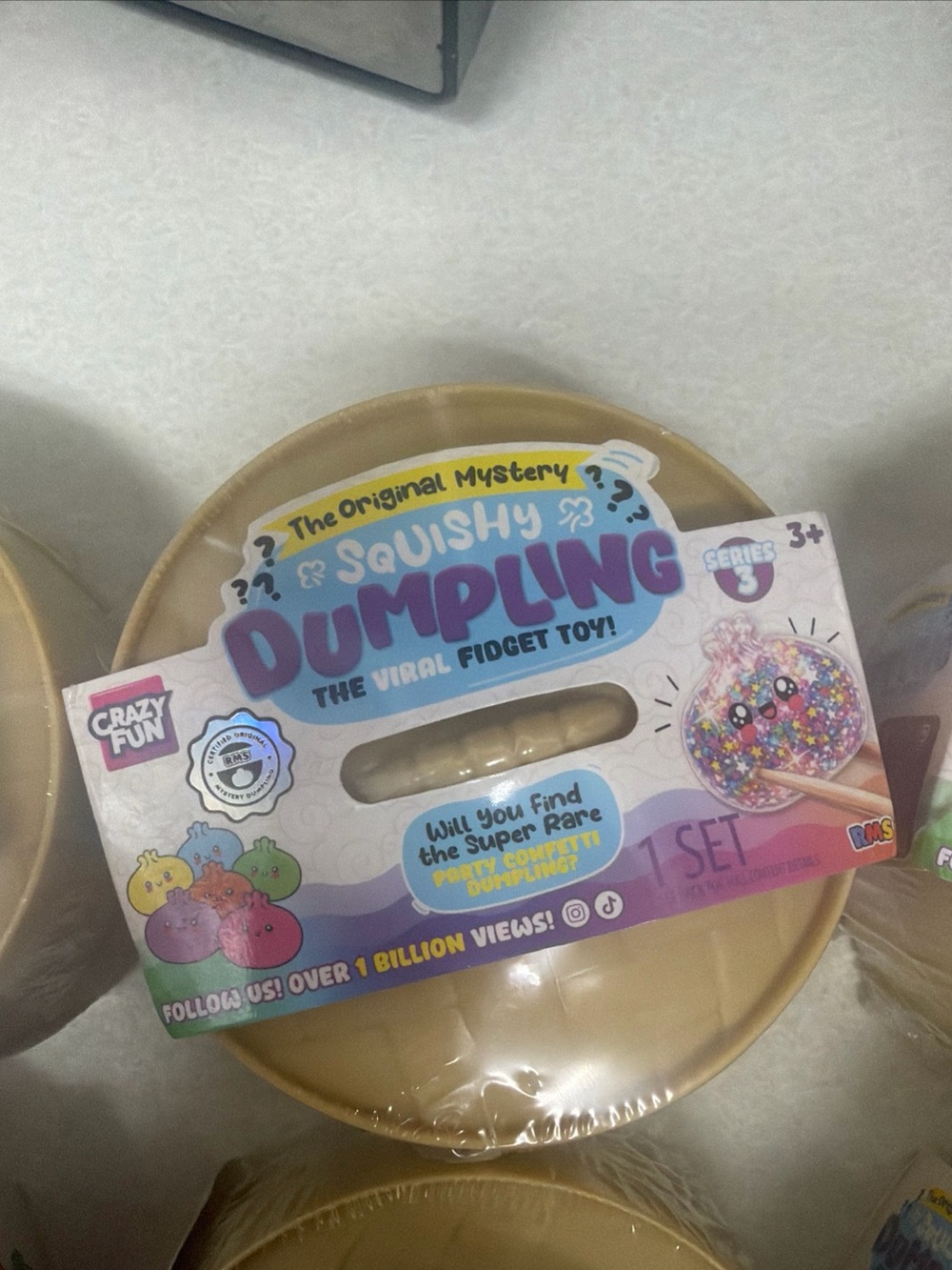 RMS Squishy Dumpling Series 3 Mystery Fidget Toy Party Confetti